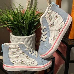 Vans Unicorn Blue Sneakers - Toddler Size 8